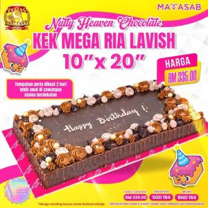 Kek Mega Ria Nutty Choc Lavish 20inch